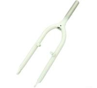 Besttoolifes Forcella anteriore in lega di alluminio per bici pieghevole da 20 pollici, compatibile con freno a V, con tubo superiore da 28,6 mm, forcella ammortizzata leggera da 53 cm (nero)