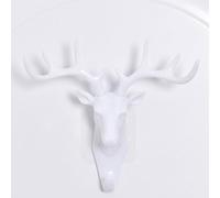 Besttoolifes Ganci decorativi da parete a forma di animale con testa di cervo e giraffa, gancio da parete creativo in plastica per chiavi, cappelli e piccoli oggetti, leggero e facile