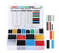 Besttoolifes Guaina termorestringente 2:1 per isolamento elettrico, per protezione cavi, tubo termoretraibile ad alta resistenza, cavo multicolore
