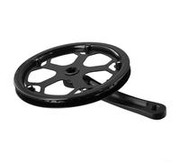 Besttoolifes Guarnitura singola per corona da 170 mm, pedivella per bicicletta resistente, set di pedivelle nere con protezione per catena, set corona grande 48T 52T (48T)