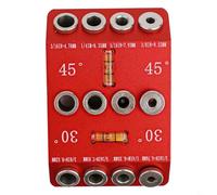 Besttoolifes Guida per fori in lega di alluminio con angoli di 30 45 90 gradi e 4 dimensioni per fori angolati e dritti nella ringhiera del cavo e installazione del ponte (C)