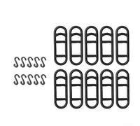 Besttoolifes Having for - Set di cinghie elastiche in silicone, ganci leggeri per il montaggio di lampade, cronometri, pompe, porta gadget, bottiglie e accessori (B, 10 pezzi)