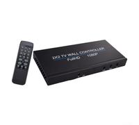 Besttoolifes HDMl Video Wall Controller 2X2 4K, video processore della parete con 11 modalità di giunzione, RS232, rotazione di 180°, estrattore audio, 2X2,1X2,1X3,1X4,2X1,3X1x4x1, 4 schermi TV in 1