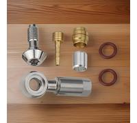 Besttoolifes Inserto per tubo idraulico per adattatore Banjo per serie Magura MT4 MT4E MT5 MT6 MT7 MT8 per freni a disco per biciclette, connettore di ricambio in metallo, argento (A)