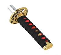 Besttoolifes Katana Style - Pomello del cambio per auto, 15 cm/20 cm, manico a spada samurai, cambio manuale, con adattatori, universale, adatto per la maggior parte dei veicoli (15 cm, nero)