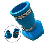 Besttoolifes Kit connettore adattatore per tubo flessibile per piscina Intex con raccordo in gomma morsetti in metallo da 3,8 cm, base blu