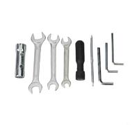 Besttoolifes Kit di 8 attrezzi per riparazione moto con chiavi, manicotti per candele, cacciavite e bussole, chiavi in lega di alluminio con custodia, compatibile con