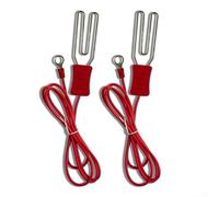 Besttoolifes Kit di connettori per filo di recinzione elettrica, messa a terra con clip in acciaio inossidabile, connettore M8, cavo da 1 m, per bestiame da fattoria, caricabatterie per recinzione