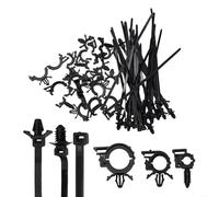 Besttoolifes Kit di fascette per cavi con montaggio a spinta, kit di 45 clip per instradamento dei cavi, per vano motore dell'auto, plastica in nylon con design autobloccante per una gestione sicura