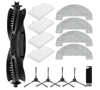Besttoolifes Kit di panni per mocio con filtro a spazzola laterale principale compatibile con Ultenic D10 per T10 Lite per T20 Pro Q8 Max per Mova E10 E20 per Trouver E20 Pro Per Lubluelu L15 Per