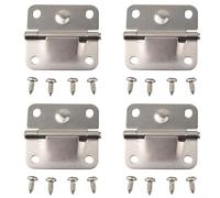 Besttoolifes Kit di ricambio per cerniere di raffreddamento in acciaio inox per refrigeratori Coleman, set da 4 pezzi con 16 viti, 5,1 x 5,1 cm, compatibile con i modelli 5226/5227B/5235/5236