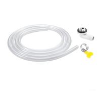 Besttoolifes Kit di tubi di scarico del condizionatore d'aria, tubo flessibile in plastica per unità AC, drenaggio condensa, con connettore e morsetto, compatibile con uscita da 15 mm