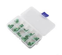 Besttoolifes Kit morsettiera DG308 50 pezzi, KF128 2,54 mm Connettore a vite per montaggio su PCB - Connettore elettrico IDC collegabile a 2/3/4 pin per circuiti stampati, verde,