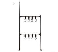 Besttoolifes Lanterna doppia in alluminio per la tavola da campeggio, con ripiani in lega da appendere, con morsetto da tavolo regolabile, leggera e per esterni, per cucinare ed escursioni (con