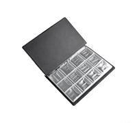 Besttoolifes Libro per collezione di monete per 120 monete, album a doppia fila con copertina in similpelle e tasche in PVC, 15 x 11 cm, contiene monete fino a 28 mm di diametro (rosso)