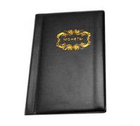 Besttoolifes Libro per collezione di monete per 120 monete, album a doppia fila con copertina in similpelle e tasche in PVC, 15 x 11 cm, contiene monete fino a 28 mm di diametro (nero)