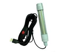 Besttoolifes Luce LED per pesca subacquea USB, 13 W, lampada sommergibile verde, bianca, blu, gialla per attrazione notturna di calamari, esca portatile ricaricabile da 5 V (126 - luce blu)