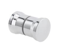 Besttoolifes Maniglia di ricambio per porta doccia in ABS, progettata per porte in vetro, comoda impugnatura a foro singolo (cromata)