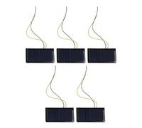 Besttoolifes Mini pannello solare per progetti fai da te, celle solari 5 V 60 mA con filo, modulo solare in silicone compatto e portatile 68 x 37 mm, per campeggio all'aperto e (5 pezzi)