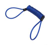 Besttoolifes Molla di sicurezza per moto, cavo promemoria blocco freno a disco, 120 cm, in acciaio PVC, bobina antifurto con rivestimento impermeabile per moto e scooter (blu)