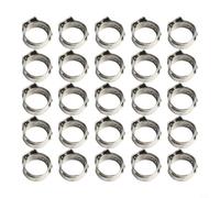 Besttoolifes Morsetti per tubi in acciaio inossidabile a orecchio singolo 304 riutilizzabili per tubi idraulici anelli di fissaggio per tubi flessibili continui (12,8 mm)