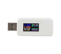 Besttoolifes MX18L Tester USB 10 in 1 con display LCD a colori per lo stato di carica e la misurazione della corrente di tensione (bianco)