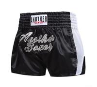 Besttoolifes Pantaloncini da boxe unisex per Muay Easy Training da uomo, in misto fibra traspirante con elastico in vita, per sport, fitness, thailandese, per donne e donne (XL nero)