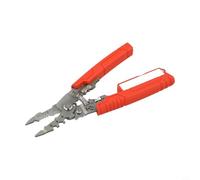 Besttoolifes Pinza spelafili crimpatrice tagliacavi, 21,6 cm, strumento multifunzionale da elettricista con tester di tensione, acciaio al cromo vanadio, manico antiscivolo