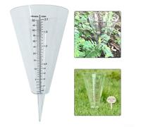 Besttoolifes Pluviometro a cono trasparente per giardini, misura precipitazioni e uscita irrigatore in mm/in, design a terra con grande top per precisione, fuori