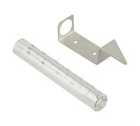 Besttoolifes Pluviometro da esterno da 12,7 cm con supporto in acciaio inossidabile e tubo in vetro trasparente, per marcature in pollici di facile lettura, uso duraturo in giardino per tutte le