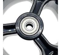 Besttoolifes Pneumatico in gomma solida da 5 pollici 5 x 15 con ruota compatibile per elettrico per scooter modelli duraturi Mozzo di ricambio ruota 8 mm cuscinetto nero accessorio avere la maggior