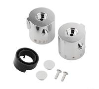 Besttoolifes Pomello miscelatore termostatico per doccia, finitura cromata, 1 coppia di manopole per controllo della temperatura per bagno e cucina, manopola per controllo della temperatura, per