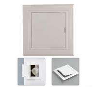 Besttoolifes Porta di ispezione per accesso al tubo fognario con porta di servizio in PVC, in plastica ABS, piastra di copertura per apertura con griglia di ventilazione, bianco (250 x 250)