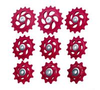 Besttoolifes Puleggia per deragliatore posteriore per sistemi compatibili, cuscinetto a rullo in acciaio ad alta precisione, costruzione in plastica per bici da strada MTB (12T)