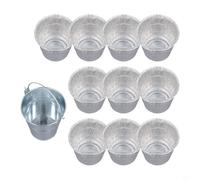 Besttoolifes Rivestimento per secchio di grasso per barbecue a pellet, foglio di alluminio + struttura in metallo zincato, per Traeger e per griglie PitBoss, barbecue all'aperto e uso in campeggio