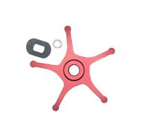 Besttoolifes Rosso mano destra, Five Star Drag Washer Assembly per ABU BF7/BF8, IB7/IB8 & Zenon Baitcasting mulinelli da pesca - Parte di ricambio in metallo da 62 mm, compatibile con mulinelli di 3,5