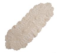 Besttoolifes Runner da tavola ovale vintage per tavolo da pranzo, centrino in pizzo all'uncinetto, decorazione per casa, bar, ristorante, hotel, compatibile con 30 pezzi