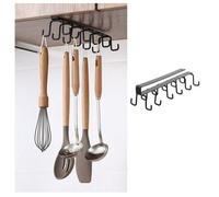 Besttoolifes Scaffale portaoggetti da cucina in metallo, senza trapano, ripiano scorrevole per tazze, utensili e asciugamani, scaffale salvaspazio (bianco)