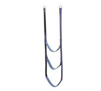 Besttoolifes Scaletta pieghevole per arrampicata marina a 3 o 4 o 5 gradini in nylon inox con corda, ganci per kayak, per gommoni, canoe, sci, portatile, antiscivolo (blu 3 scale)