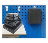 Besttoolifes Scatola porta attrezzi in plastica con divisori rimovibili, organizer per viti, elementi di fissaggio, componenti elettronici e punte da trapano, custodia a griglia con (E)