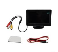 Besttoolifes Schermo di retromarcia per auto TFT LCD da 5,0", kit per retromarcia, display digitale ad alta definizione con risoluzione 800 x 480, 2 ingressi video, DC 9-32 V, compatibile con