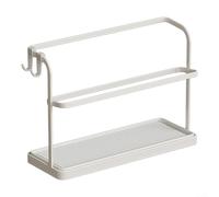 Besttoolifes Scolapiatti per bottiglie con vassoio di scarico rimovibile, tazza a 2 livelli e portabicchieri per cucina, organizer salvaspazio in acciaio al carbonio (A)