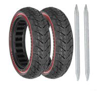 Besttoolifes Scooter elettrico pneumatico solido 8,5 x 2 pollici design fuoristrada 50/75-6.1, gomma persistente a prova di foratura, trazione migliorata (pneumatico solido* 2 linea rossa)