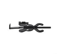 Besttoolifes Serratura portatile per la sicurezza domestica, fermaporta da viaggio in acciaio inox con design a farfalla, per autodifesa e prevenzione dell'ingresso non autorizzato (nero)