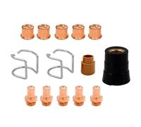 Besttoolifes Set di 14 pezzi di materiali di consumo per taglierina al plasma con elettrodi ugelli scudo Cup Ring compatibile con torcia Eastwood Cut 60 CB70