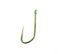 Besttoolifes Set di 50 ami da pesca alla carpa senza ardiglione, in metallo, con dimensioni 610, finitura verde erba, affilati per una migliore penetrazione (numero 9)