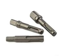 Besttoolifes Set di adattatori per mandrino SDS Plus, 5 pezzi, in acciaio al cromo vanadio, kit di conversione con adattatori da 1/4", 3/8", 1/2", per martelli rotanti e trapani a percussione