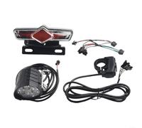 Besttoolifes Set di fanali posteriori per bici elettrica, gruppo luci per bicicletta, luci posteriori, corno, luce freno, indicatori di direzione, set di luci a LED anteriori e posteriori con