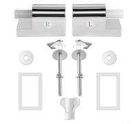 Besttoolifes Set di parti di ricambio per cerniere per sedile WC, con meccanismo di chiusura ammortizzata, accessori di montaggio anti-oscillazione, per impianti da bagno di dimensioni standard