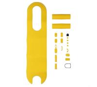 Besttoolifes Set di pedane e manopole per manubrio per scooter elettrico Xiaomi M365, in gomma antiscivolo, con porta di ricarica, protezione antipolvere, 560 x 133 mm (giallo)